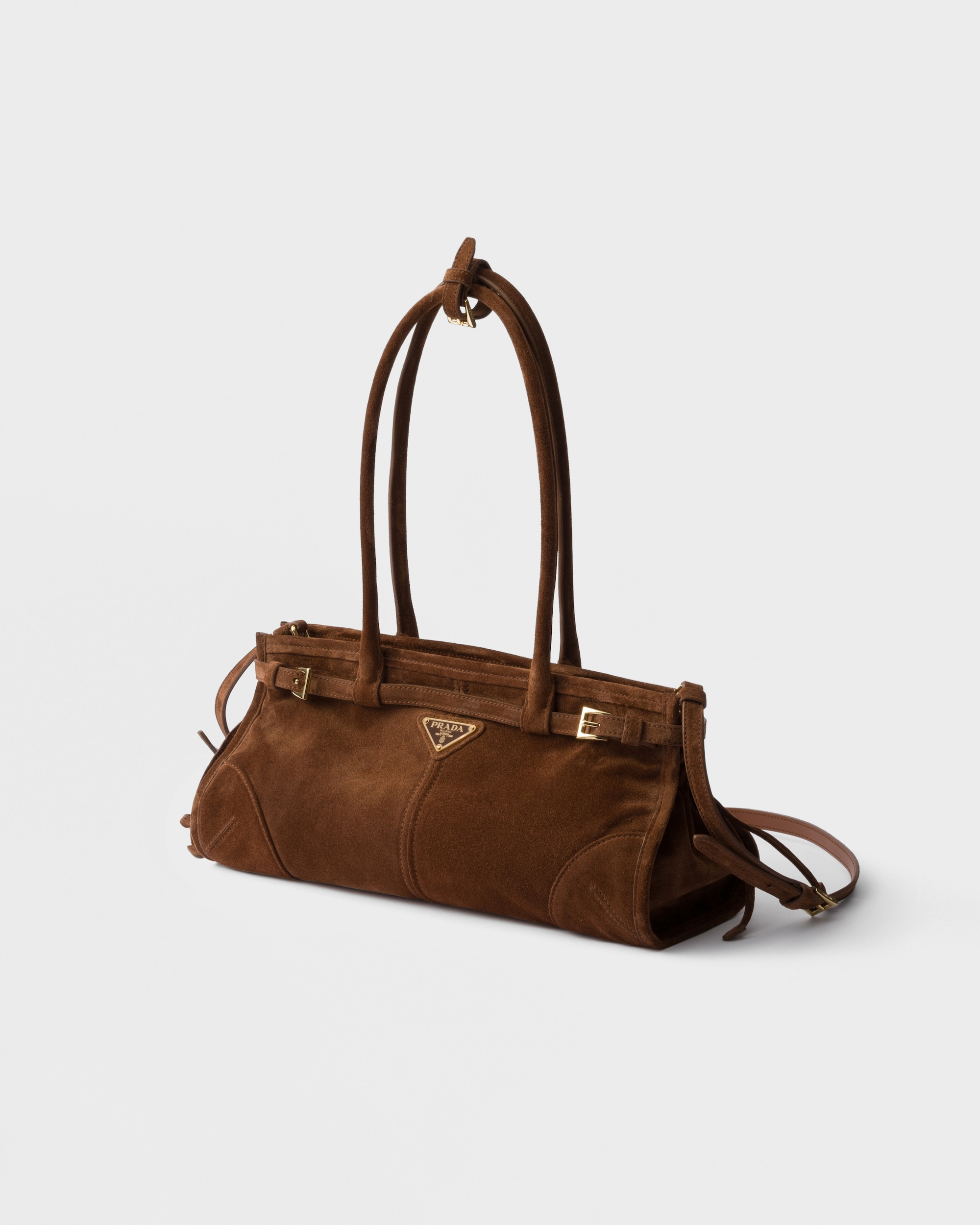 Prada Bonnie medium suede handbag - Image 8